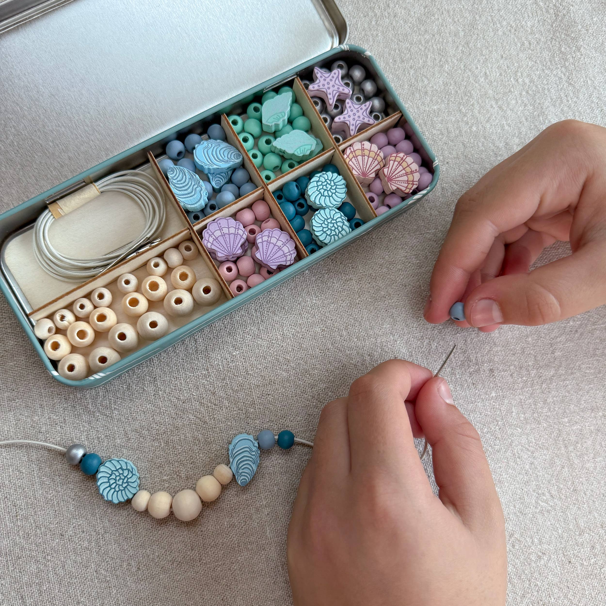 Kit de perles pour bracelet de coquillages