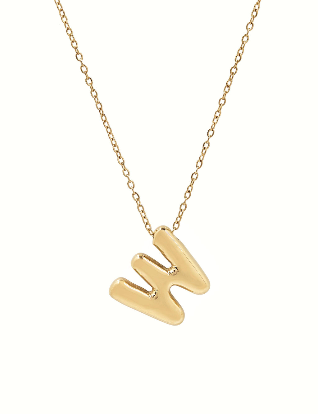Collier initiale 3D en forme de ballon: J