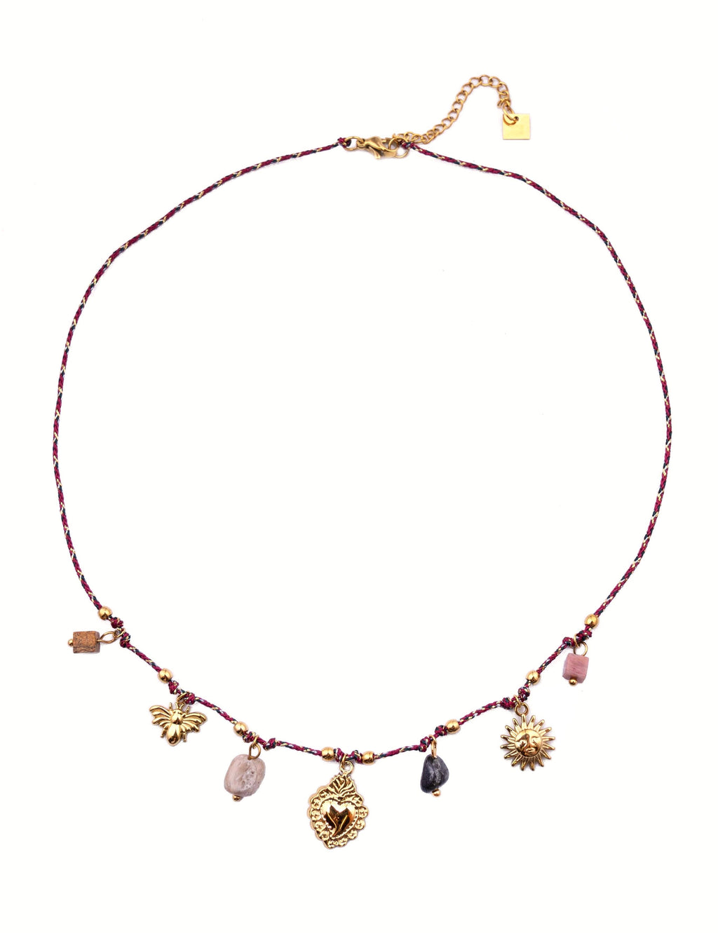 Collier Charm Cœur de Flamme