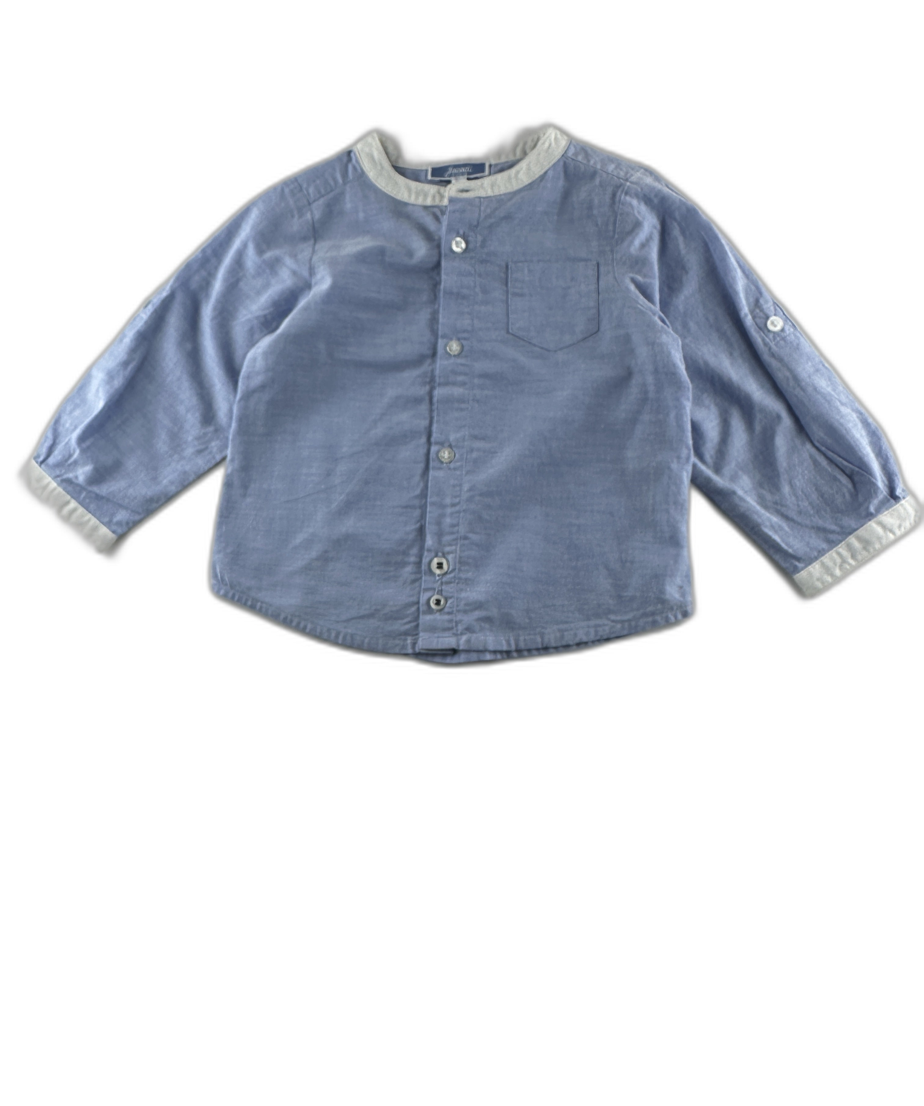 Jacadi - Chemise en chambray bleu  - taille 12 mois - seconde main