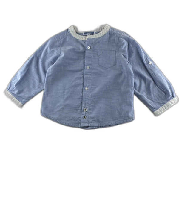 Jacadi - Chemise en chambray bleu  - taille 12 mois - seconde main