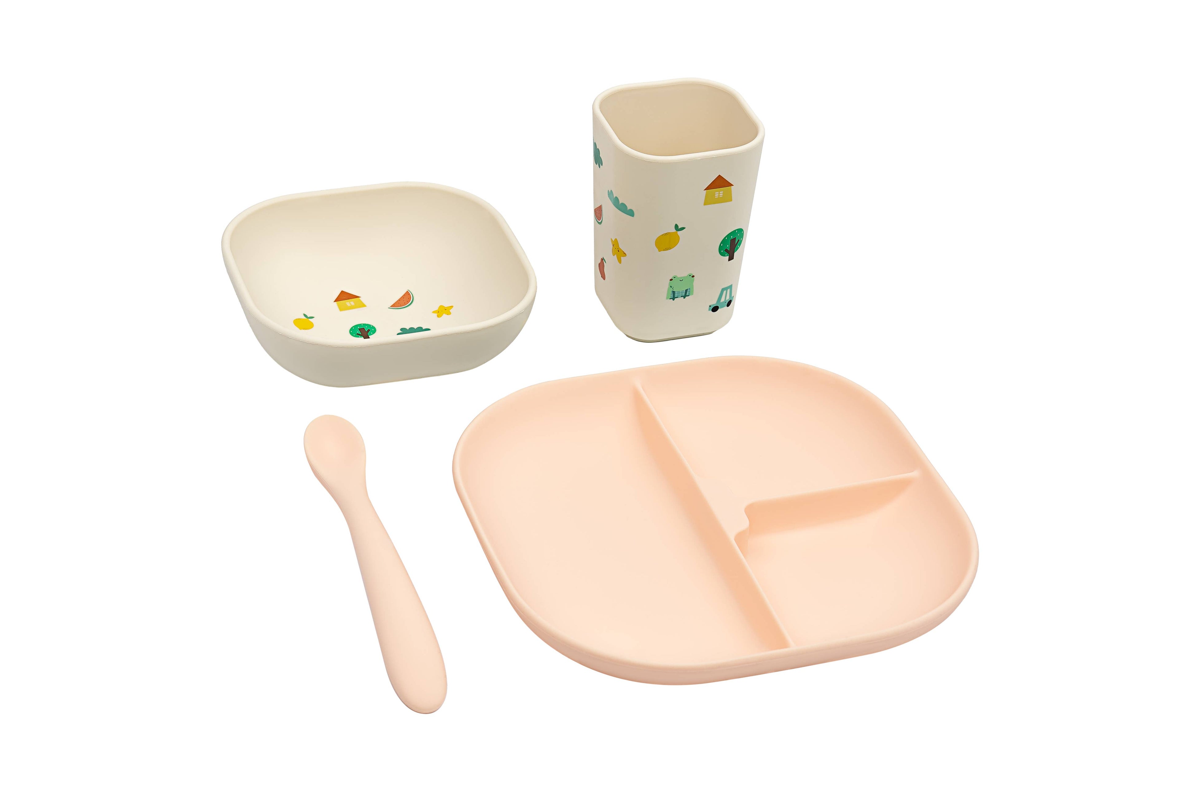 Set de vaisselle en silicone: Tiny Bits Wasabi - enfant