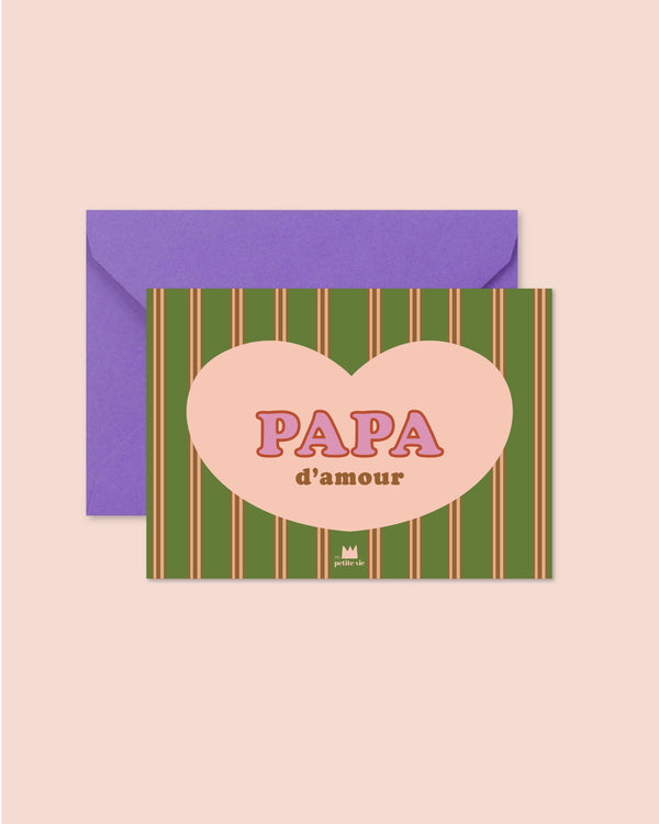 Carte "Fête des pères" : Papa d'amour (avec enveloppe)