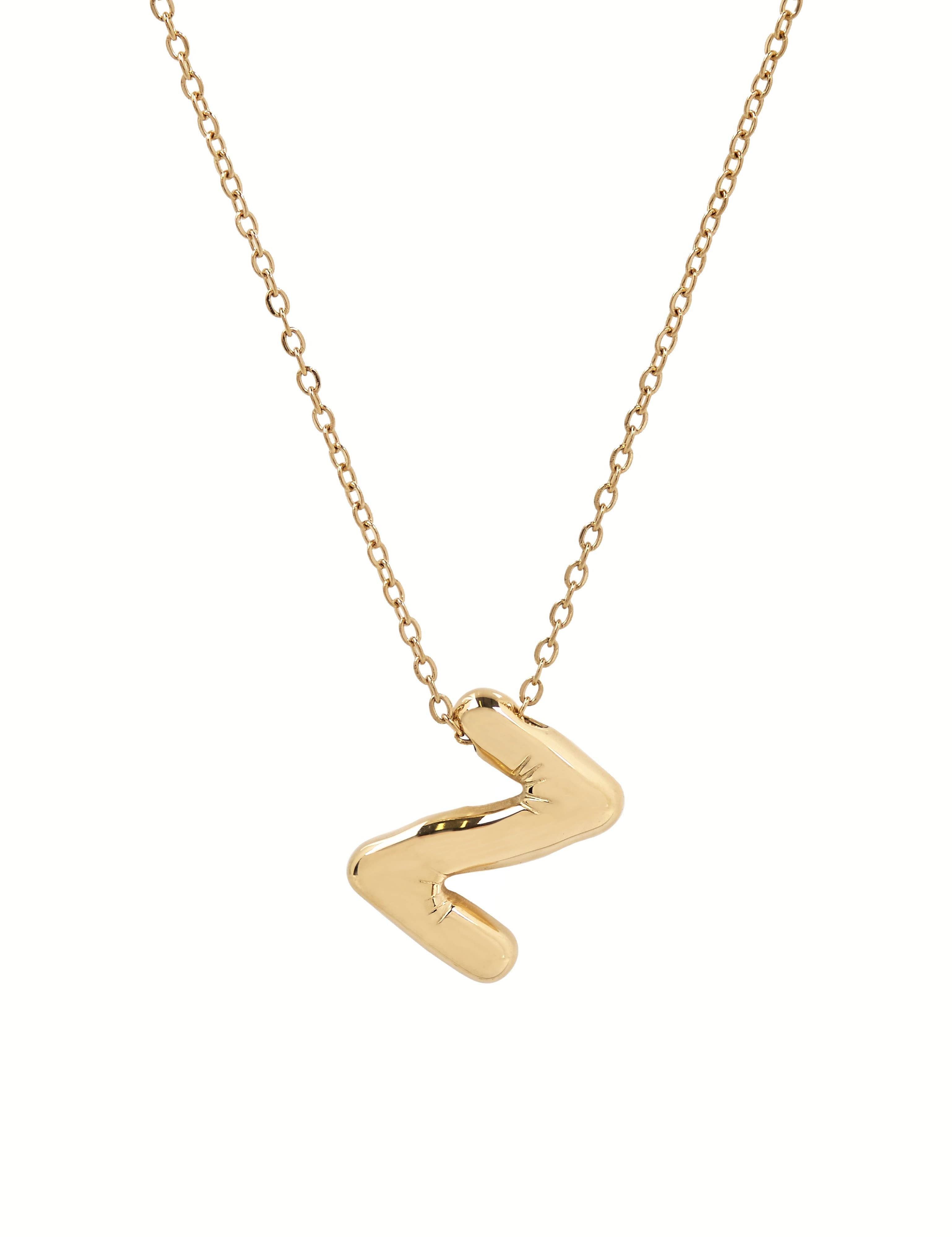 Collier initiale 3D en forme de ballon: J