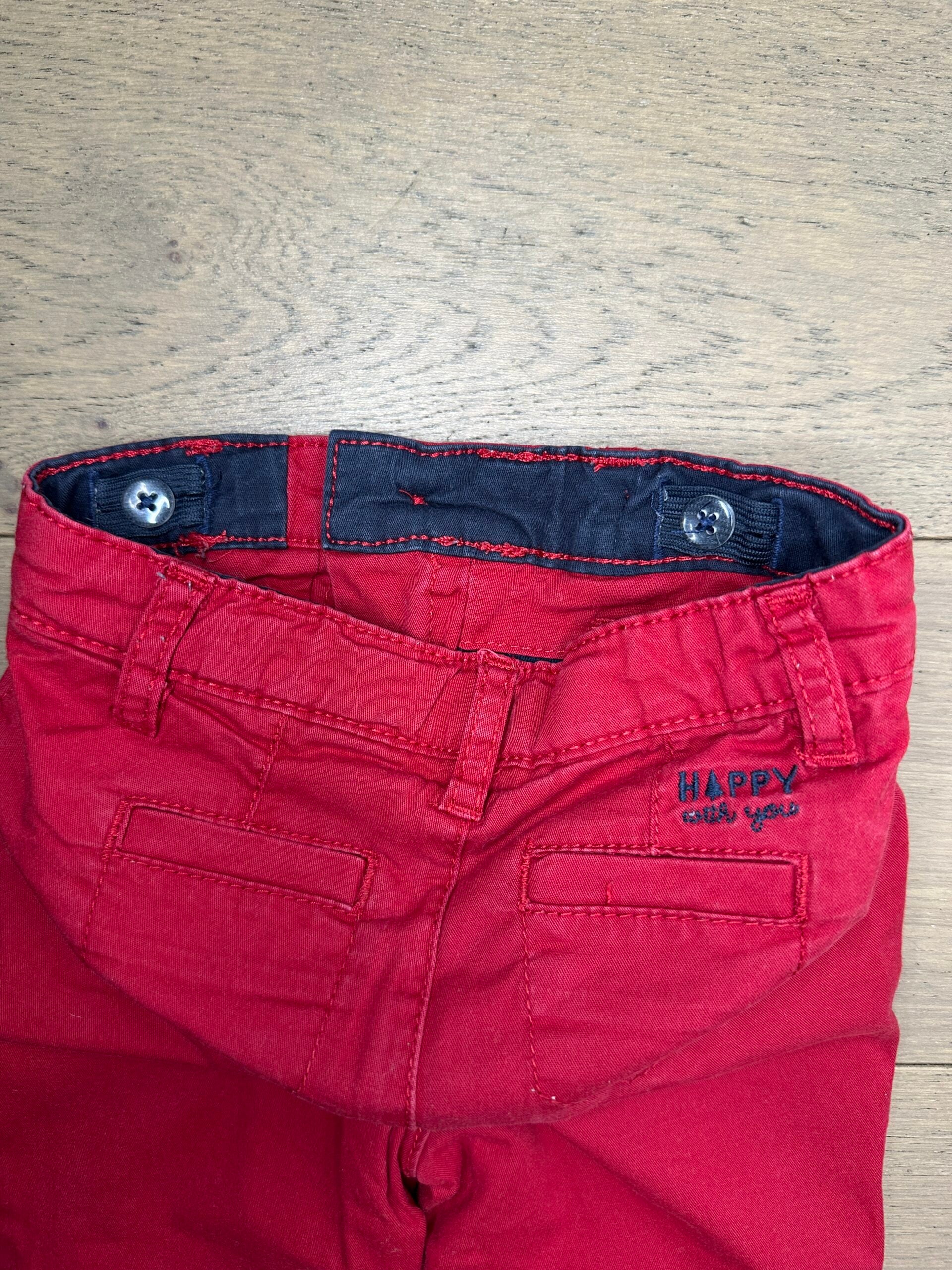 PANTALON ROUGE TAPE À L'OEIL 9 MOIS