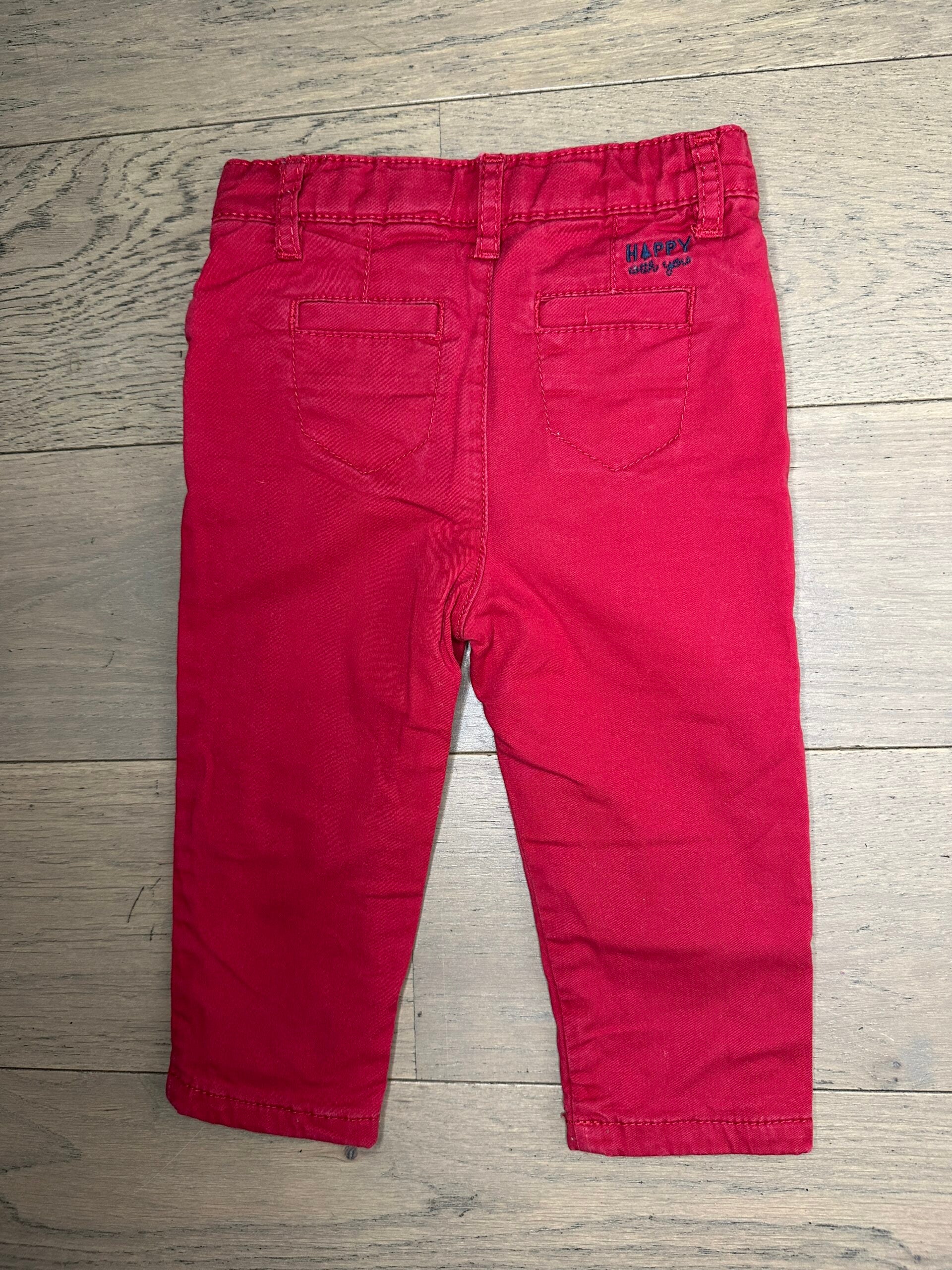 PANTALON ROUGE TAPE À L'OEIL 9 MOIS