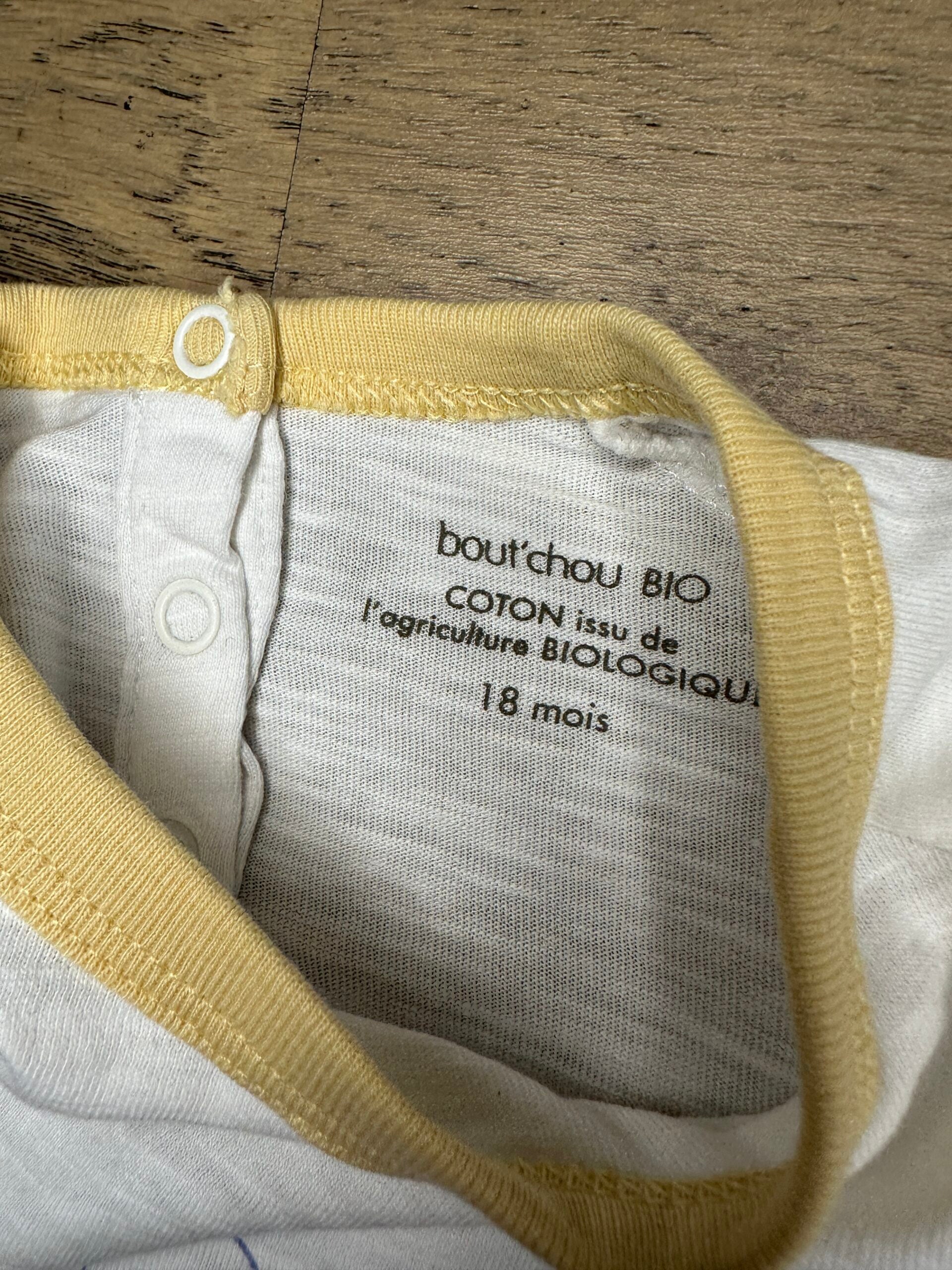 TEE-SHIRT BLANC BOUT'CHOU 18 MOIS