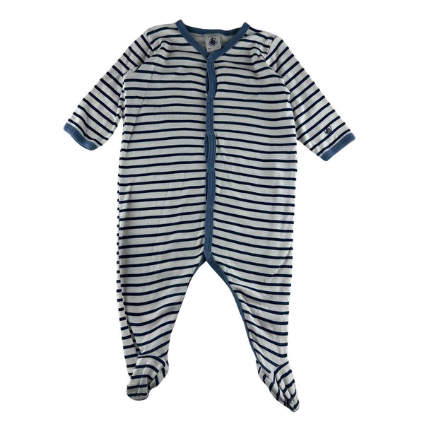 Petit bateau - Pyjama rayé, jersey de coton - taille 6 mois - seconde main
