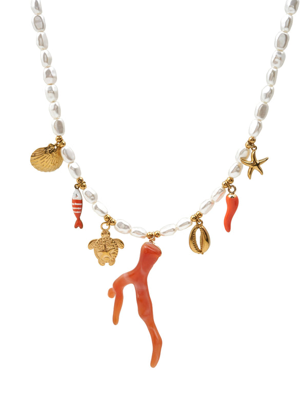 Collier Calella Bohème avec breloques d'été