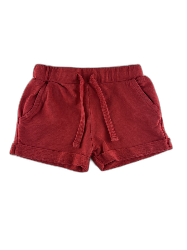 Bout'chou - Short rouge uni - taille 12 mois - seconde main