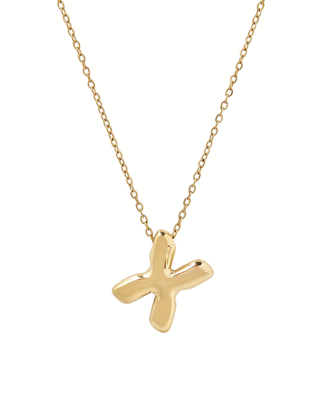 Collier initiale 3D en forme de ballon: J