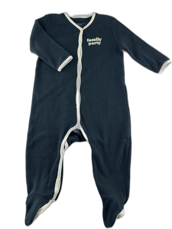Pyjama Emoi Emoi- en coton nid d'abeille marine - taille 18 mois - seconde main