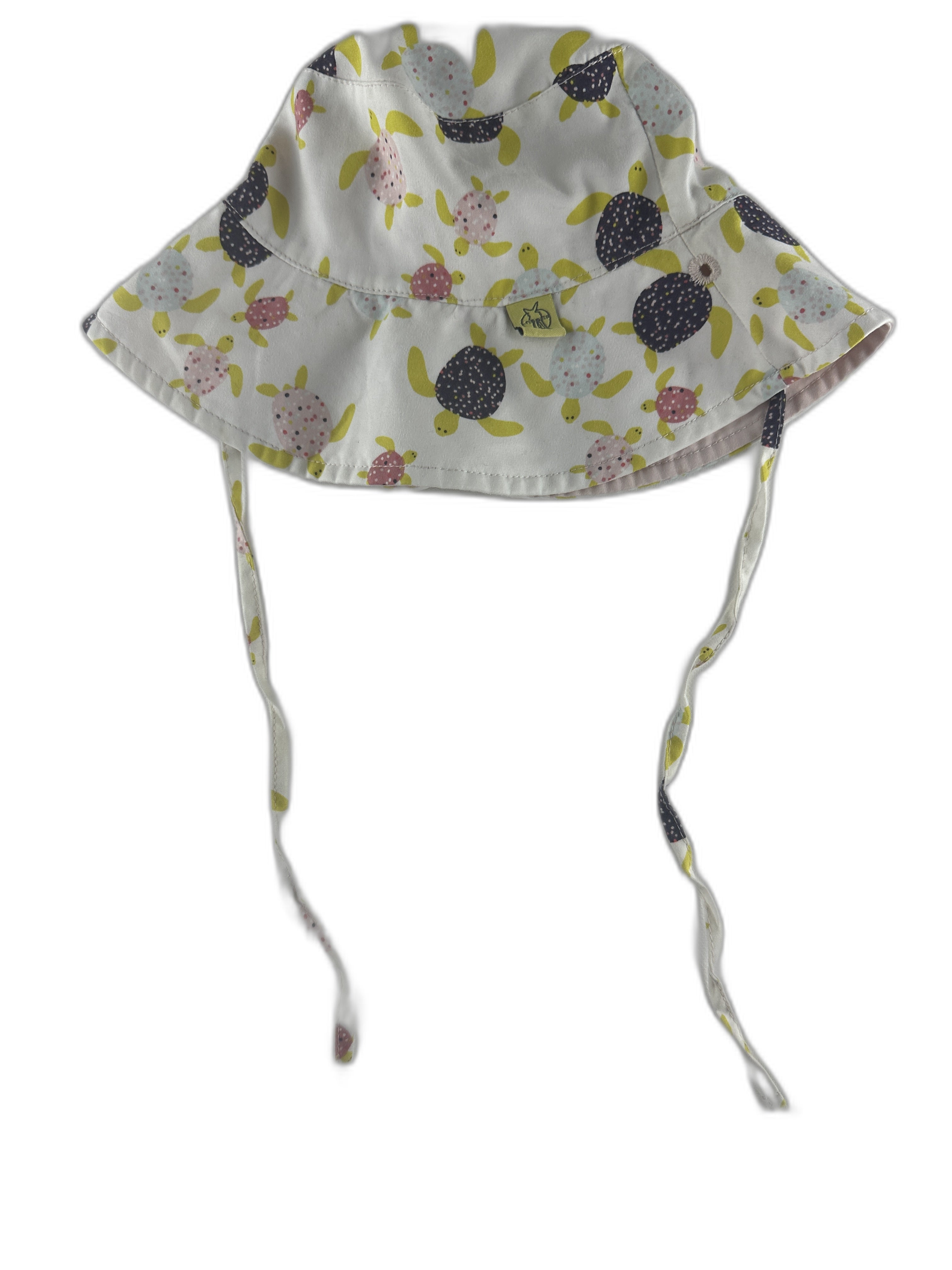Lassig - Chapeau de soleil blanc a tortues marines - taille 6 mois - seconde main