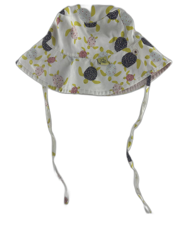 Lassig - Chapeau de soleil blanc a tortues marines - taille 6 mois - seconde main