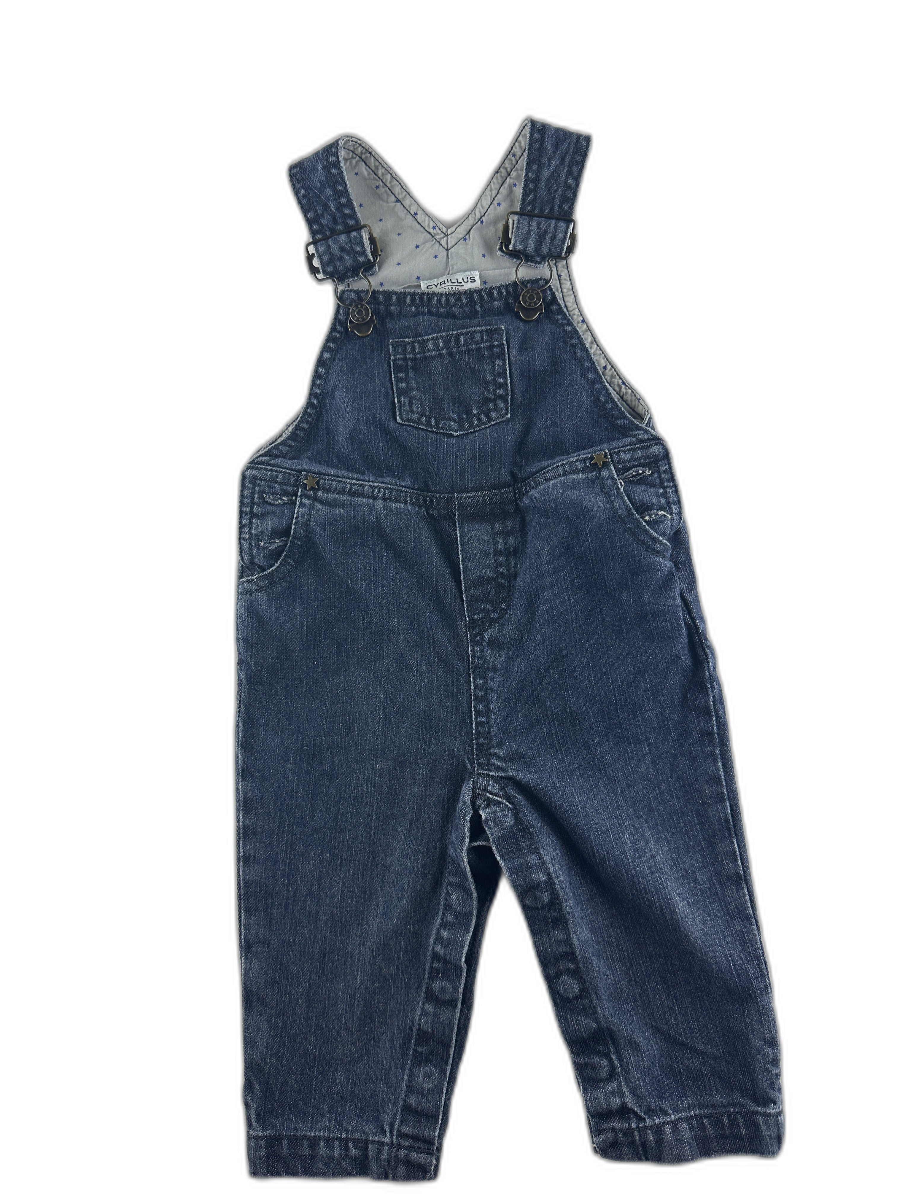 Cyrillus - Salopette en jean bleu denim - taille 12 mois - seconde main