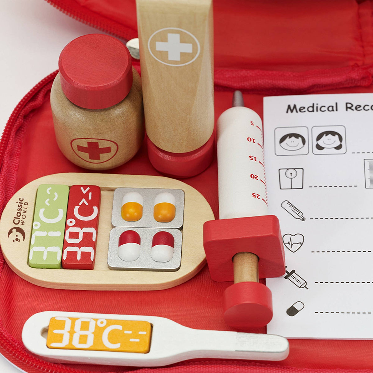 Ensemble de docteur classique rouge: Ab 3 Jahre / 22,5x17x8 cm