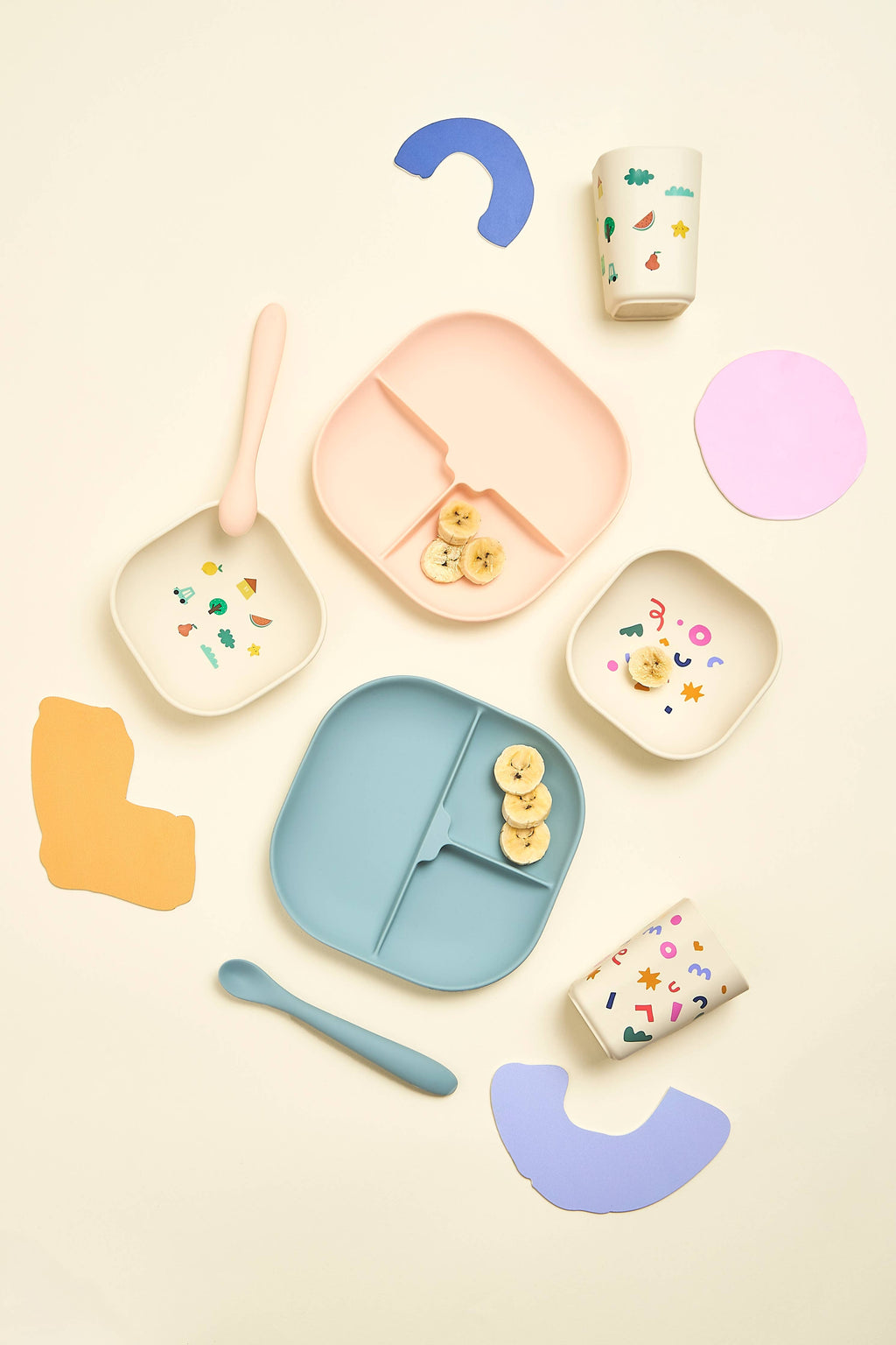 Set de vaisselle en silicone: Tiny Bits Wasabi - enfant