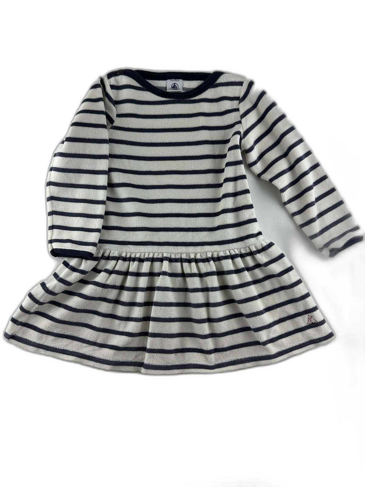 Robe Petit Bateau en velours ras - 24 mois - seconde main