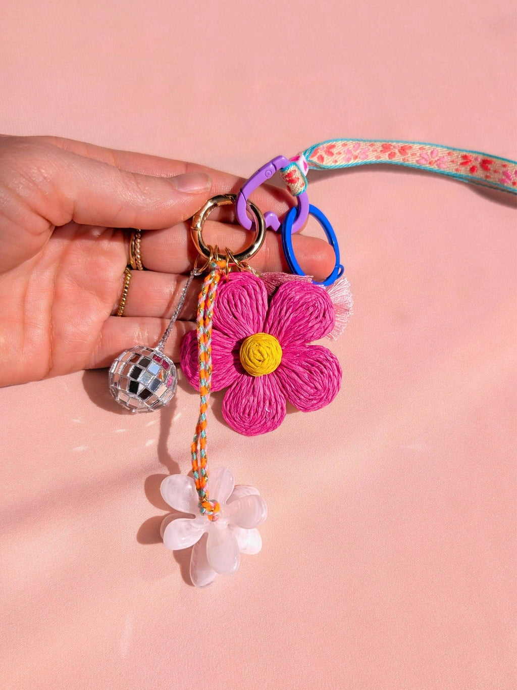 Grigri de sac & porte-clés – BLOOM: Rose