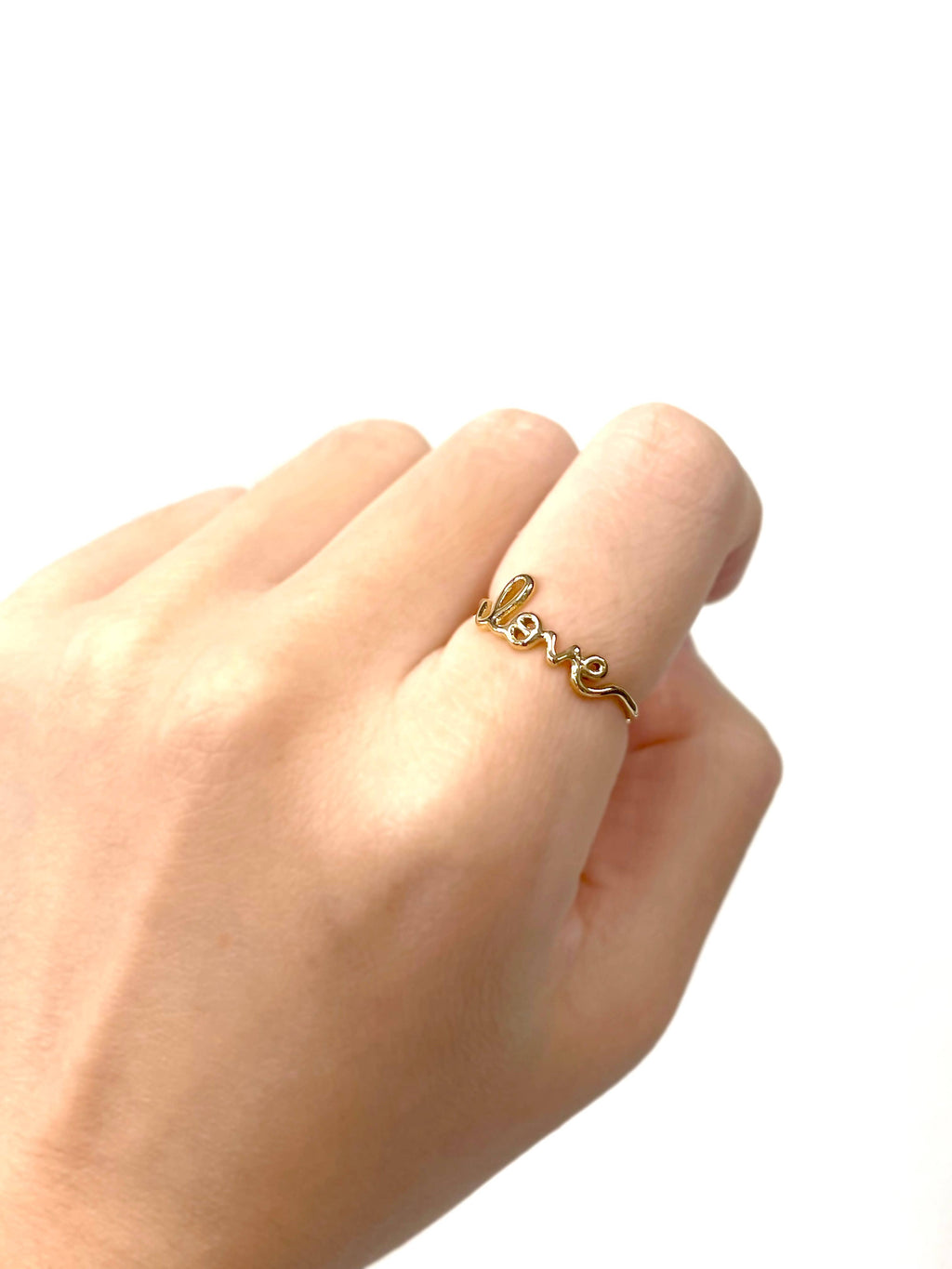 Bague ajustable en acier inoxydable Love