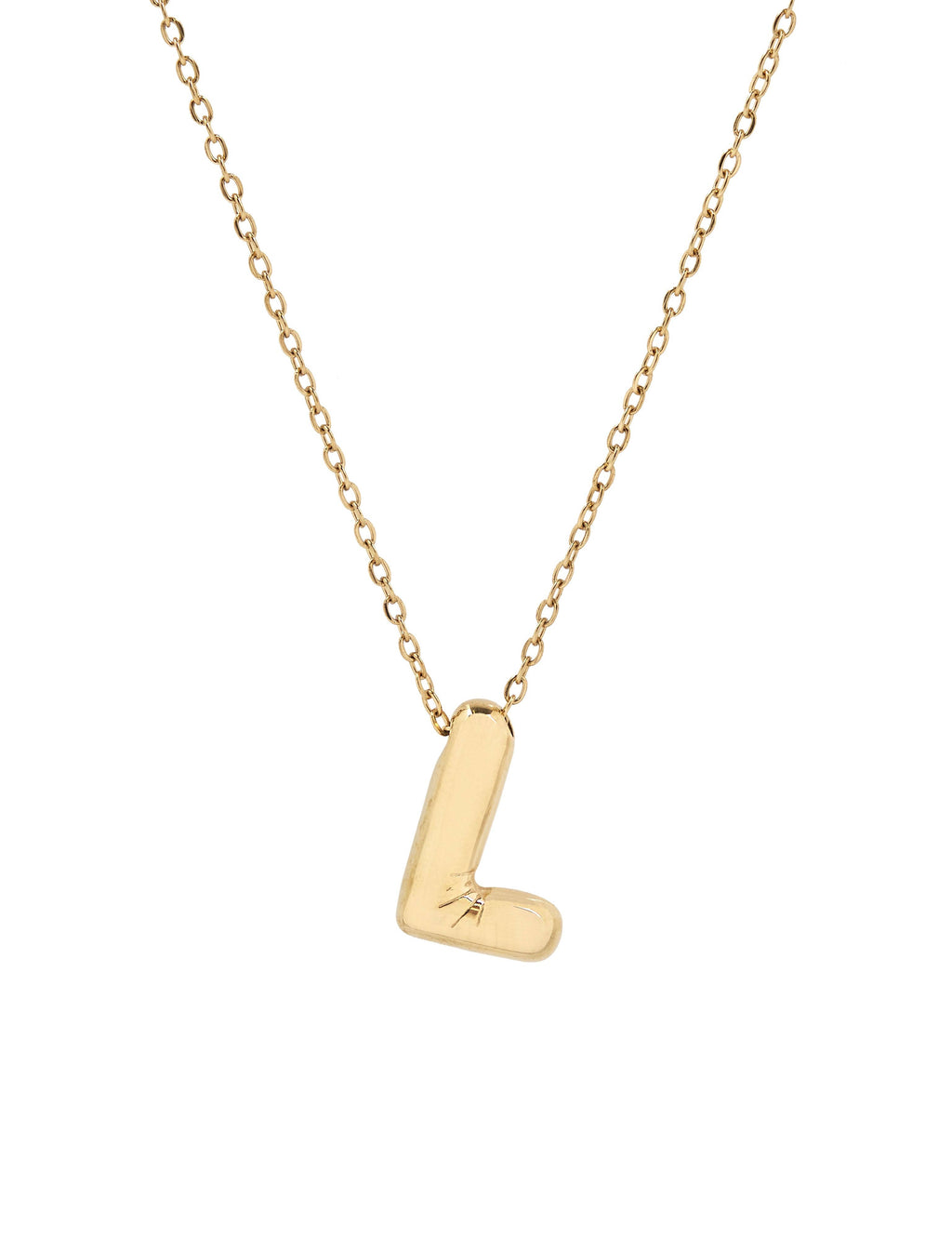 Collier initiale 3D en forme de ballon: J