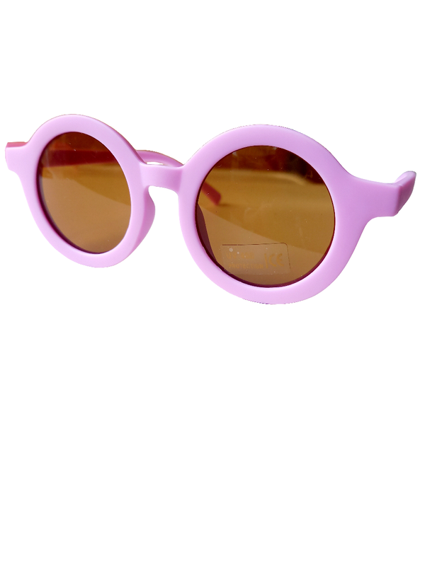 Lunettes de soleil rétro pour enfants - coloris lilas - 2 à 7 ans