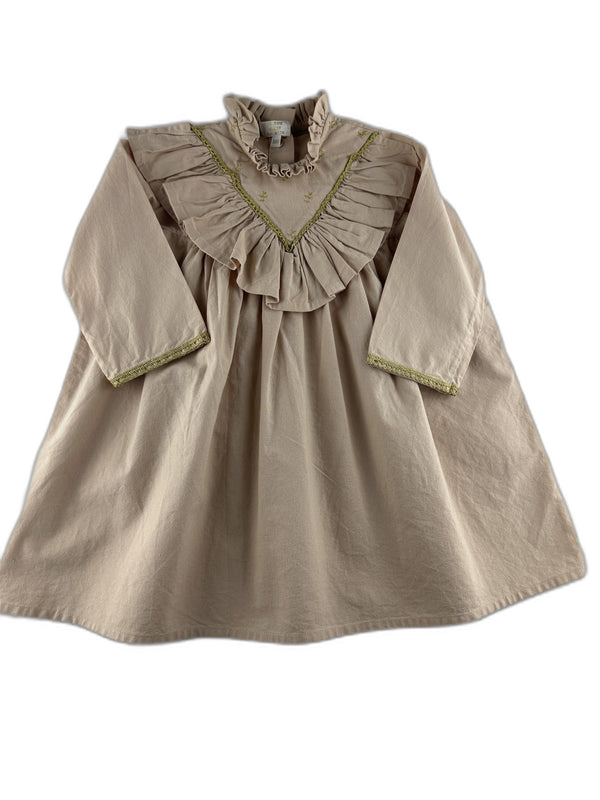 16 Rue Saint Georges - Robe nude brodée - taille 24 mois - seconde main