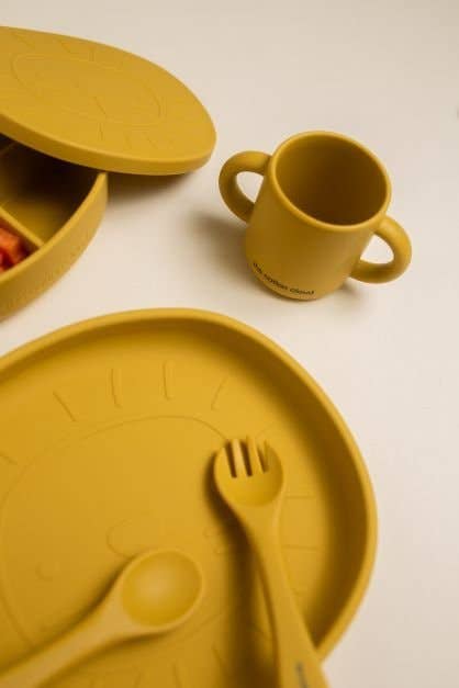 Assiette en silicone avec ventouse - Enfant - coloris Alfie Moutarde -