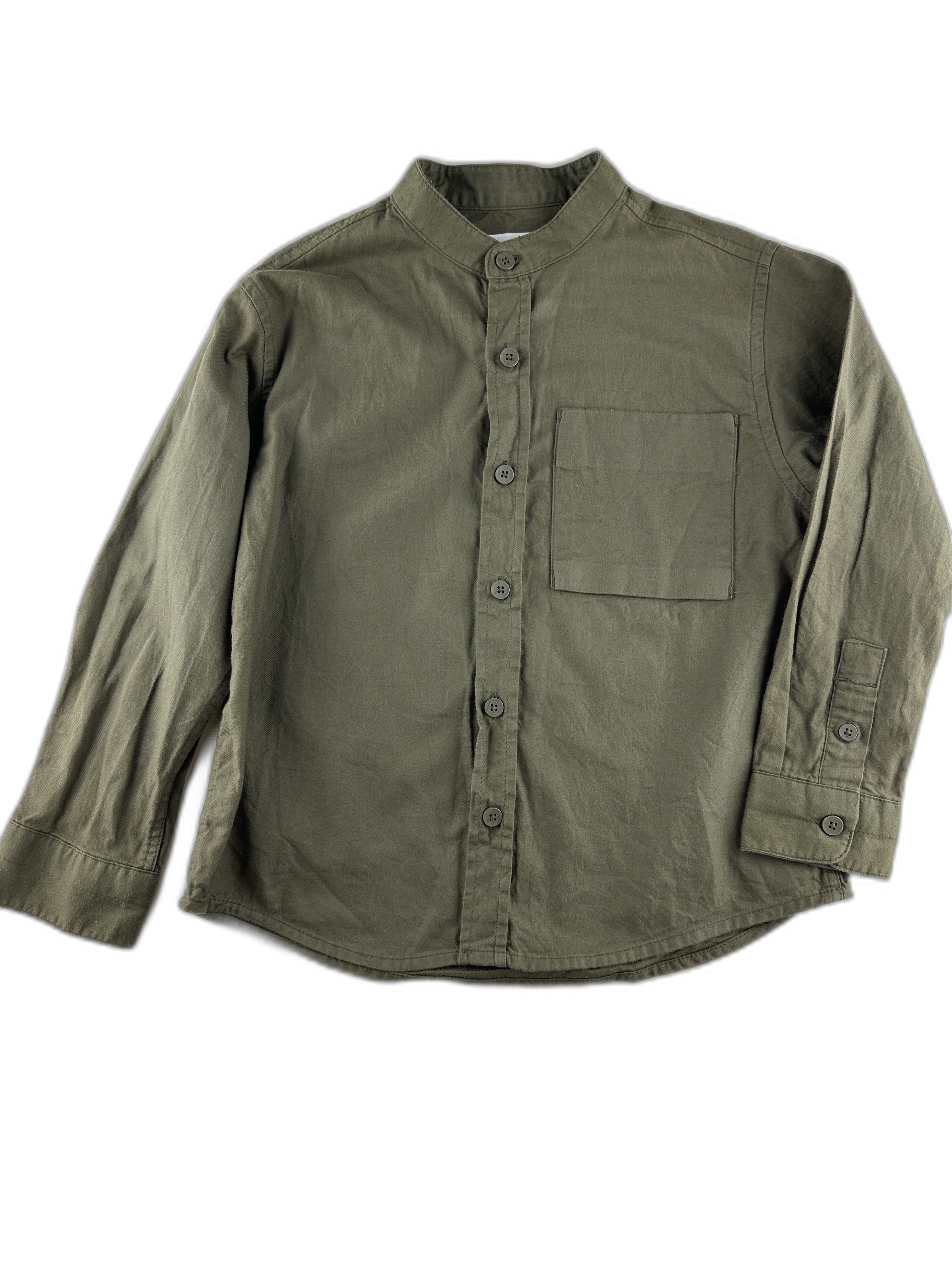 Zara - Chemise col mao kaki a uni - taille 6 ans - seconde main