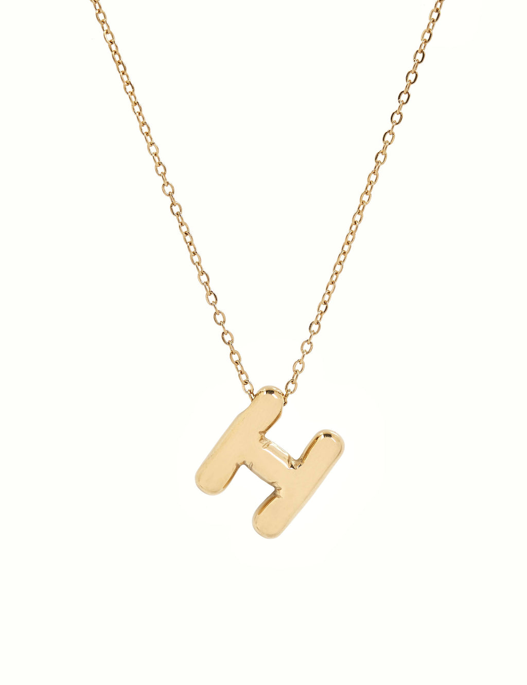 Collier initiale 3D en forme de ballon: J