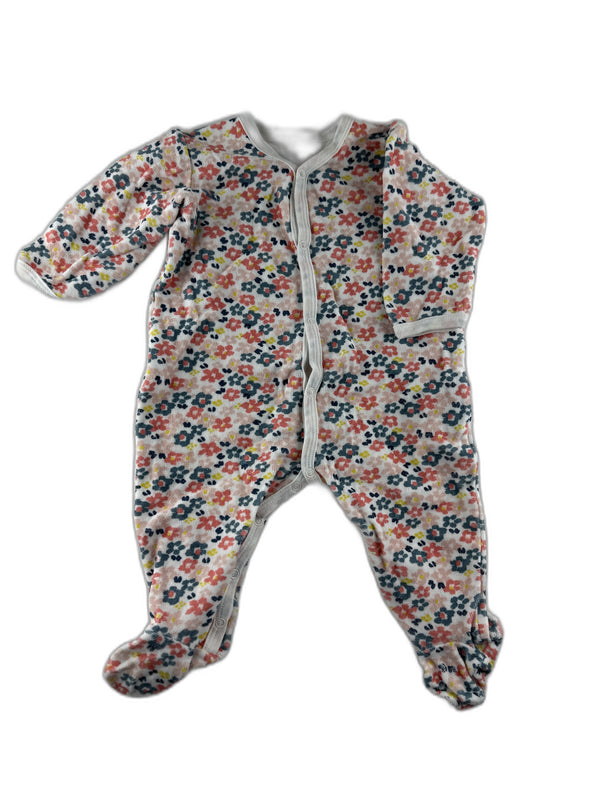 Pyjama Petit Bateau grenouillère à fleurs- taille 3 mois - seconde main