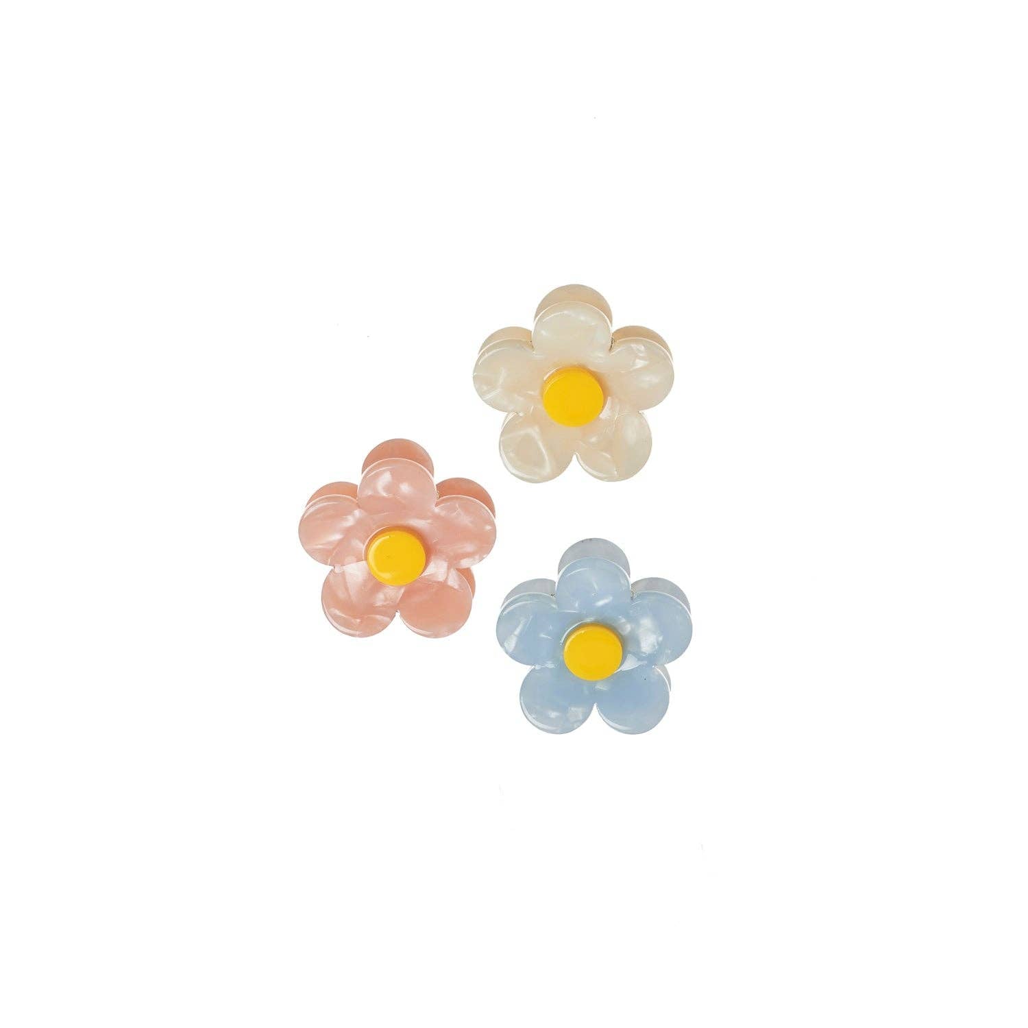 Lot de 3 mini pinces à griffes Daisy