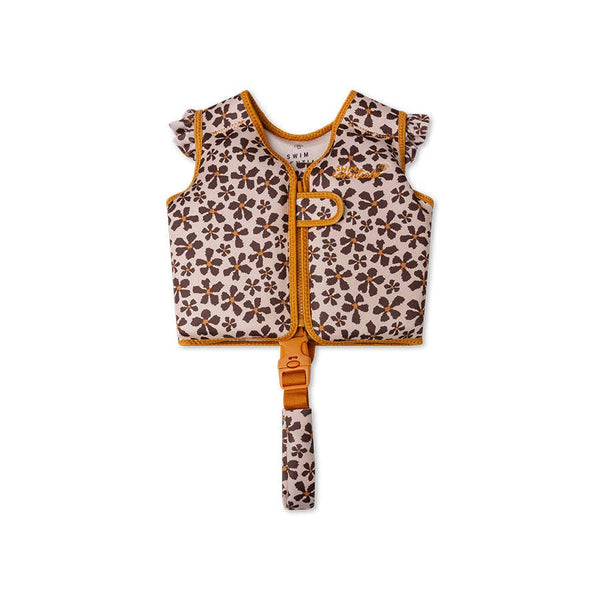 Gilet de natation - Orange - Fleur sauvage: 1/2 Years