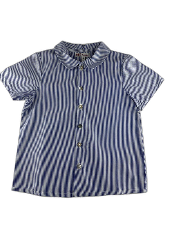 Amaia - Chemise bleu et blanc rayé - taille 4 ans - seconde main