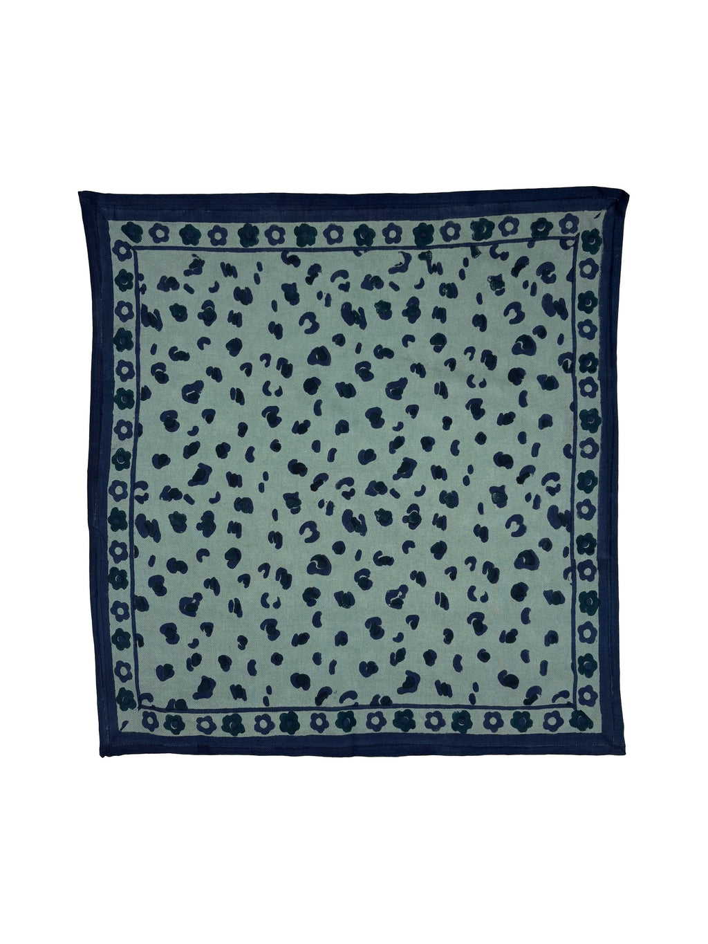 Grand foulard - OSCAR - imprimé Léopard - coloris Céladon
