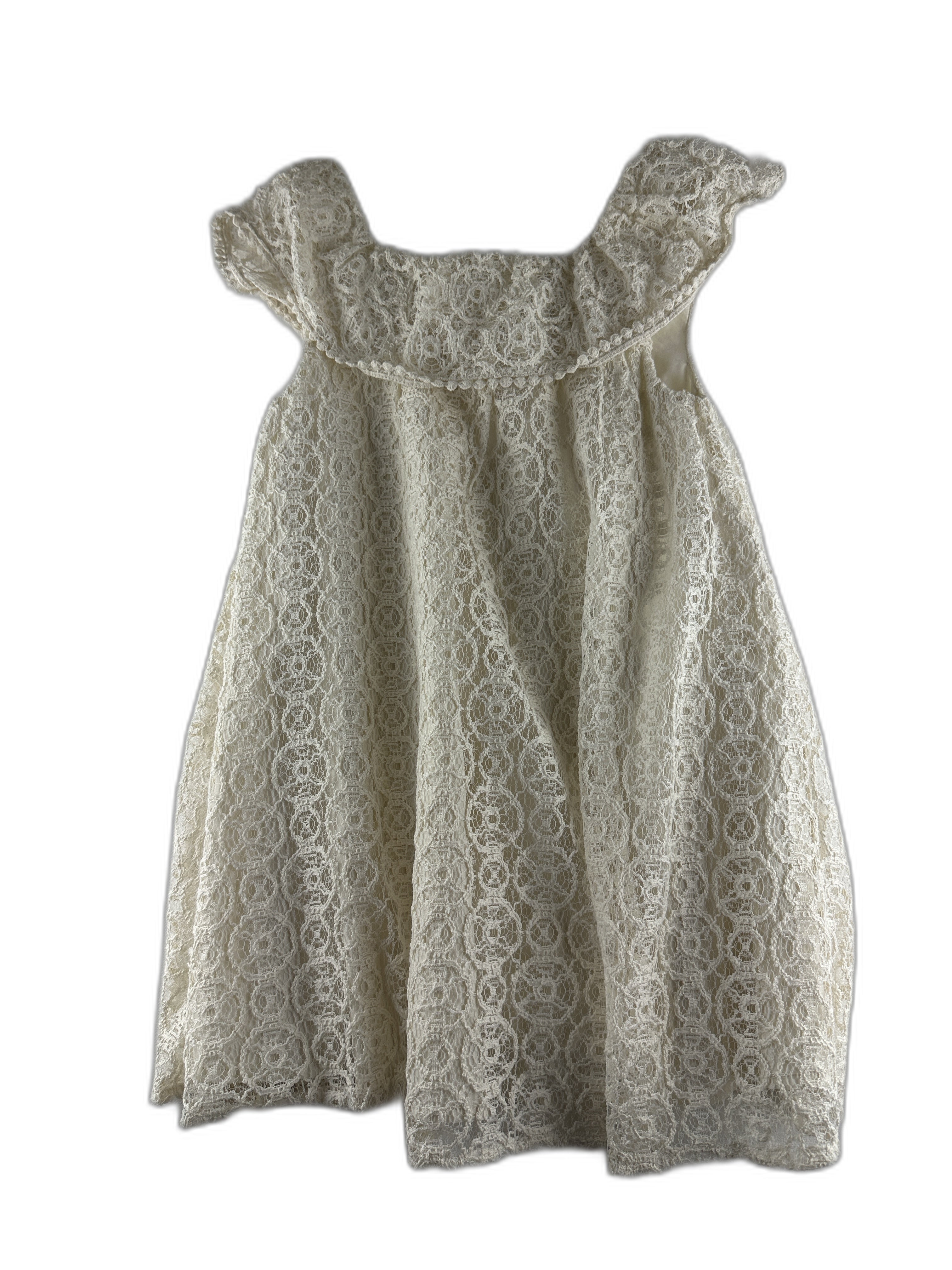 Louise Misha - Robe écru dentelle coton - taille 5 ans - seconde main