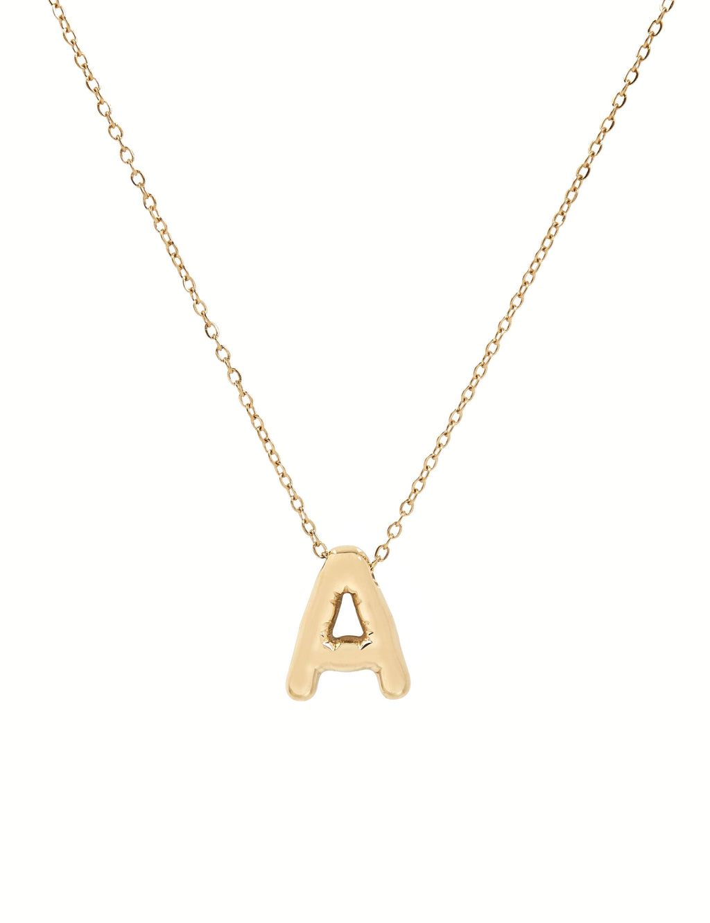 Collier initiale 3D en forme de ballon: J