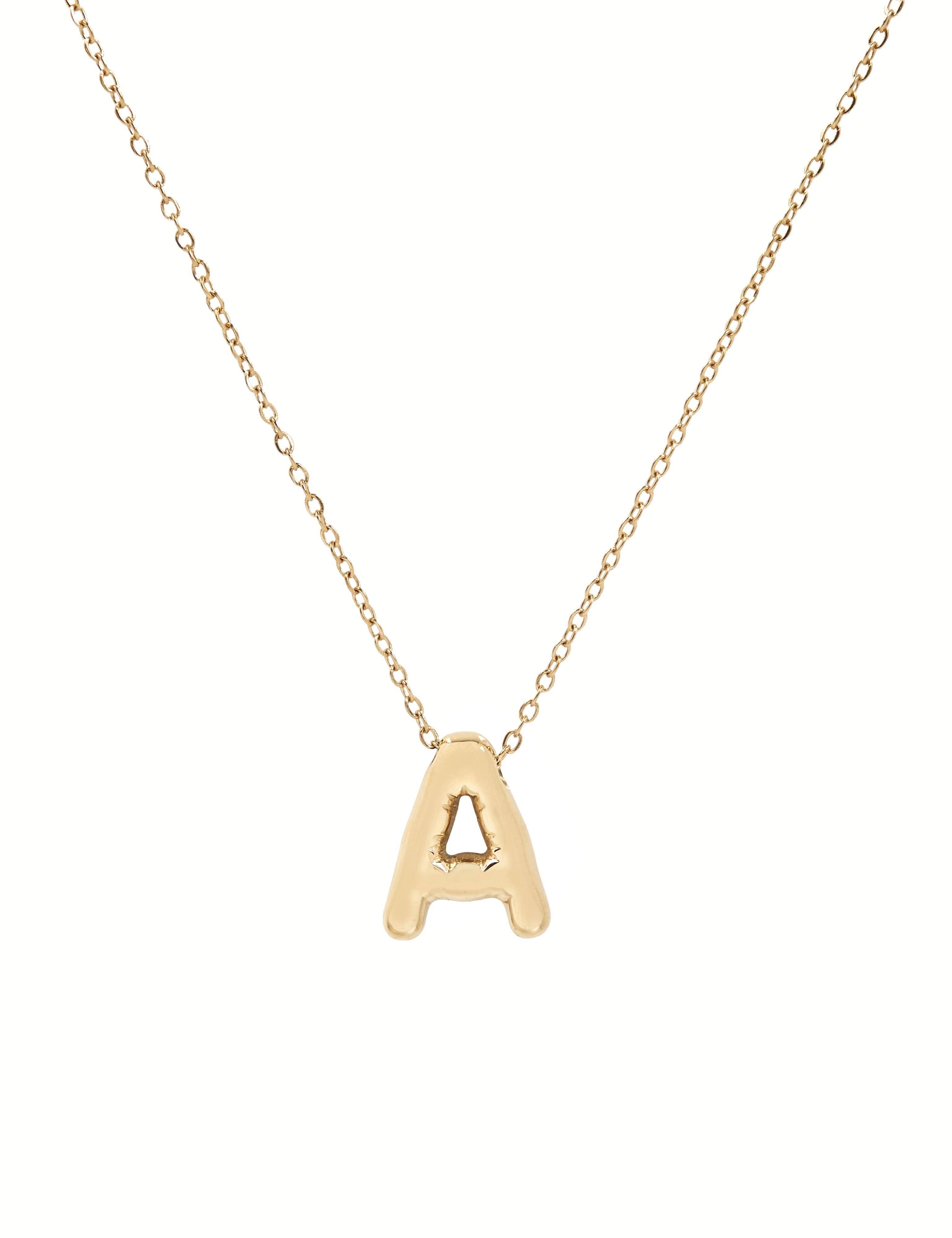 Collier initiale 3D en forme de ballon: J