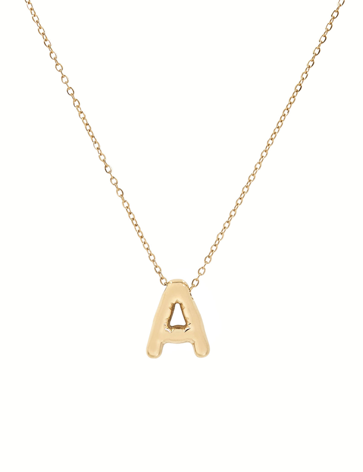 Collier initiale 3D en forme de ballon: V