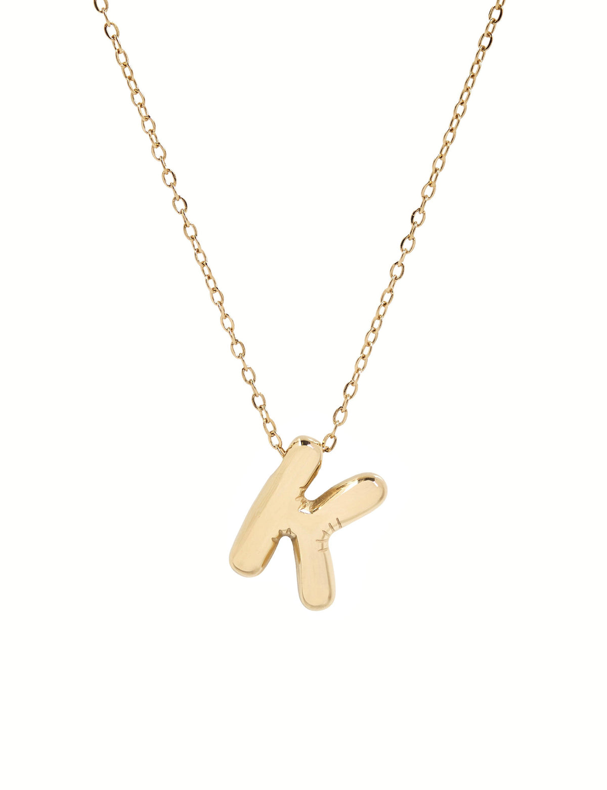 Collier initiale 3D en forme de ballon: V