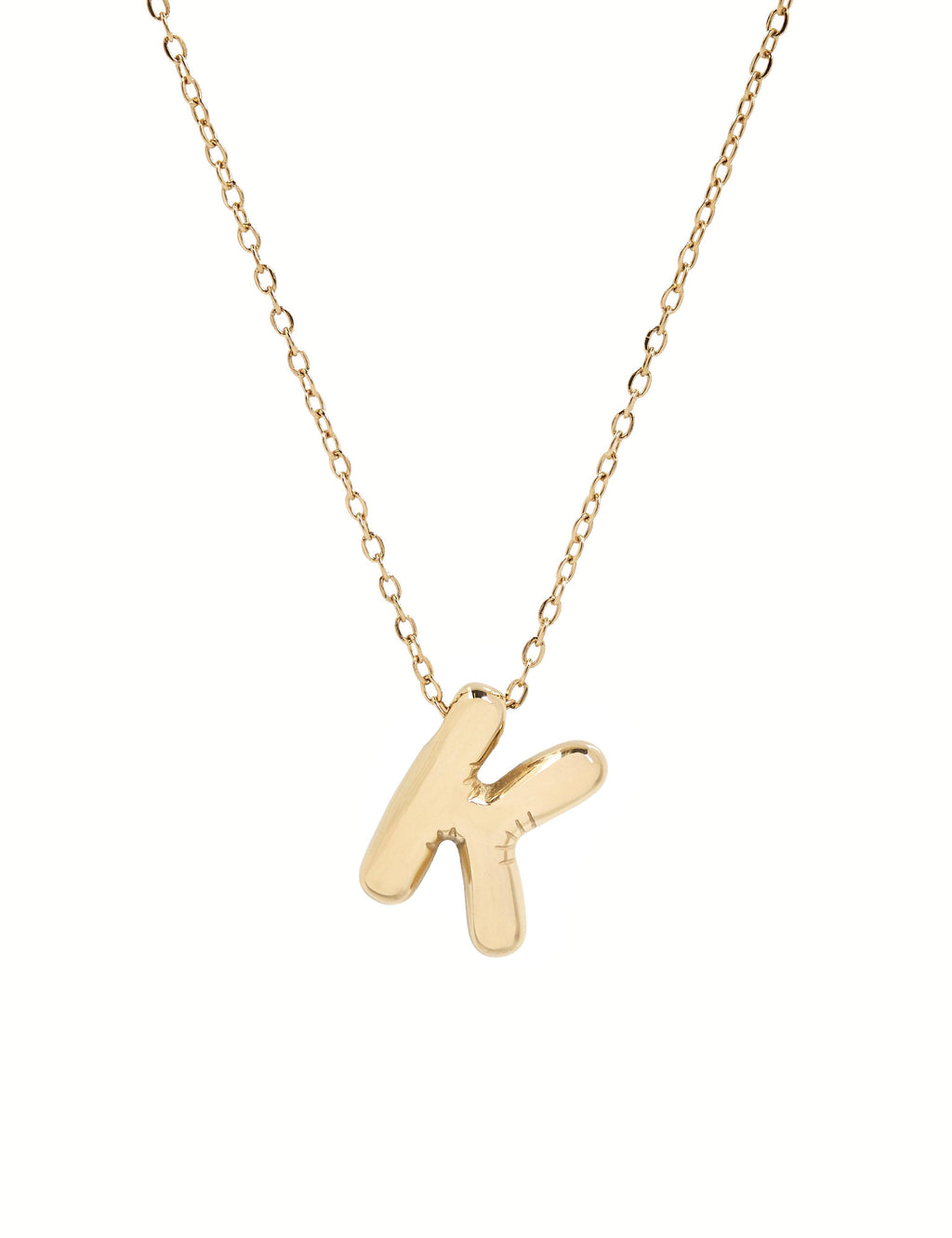 Collier initiale 3D en forme de ballon: J
