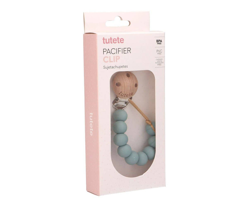 Attache sucette légère en silicone antibactérien - coloris Sage