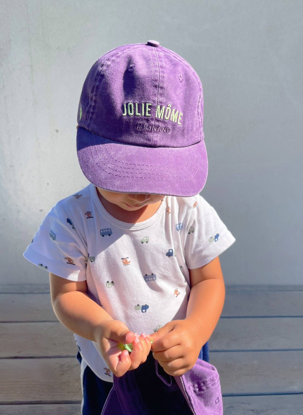 Casquette délavée enfant - Violet - 2 à 5 ans