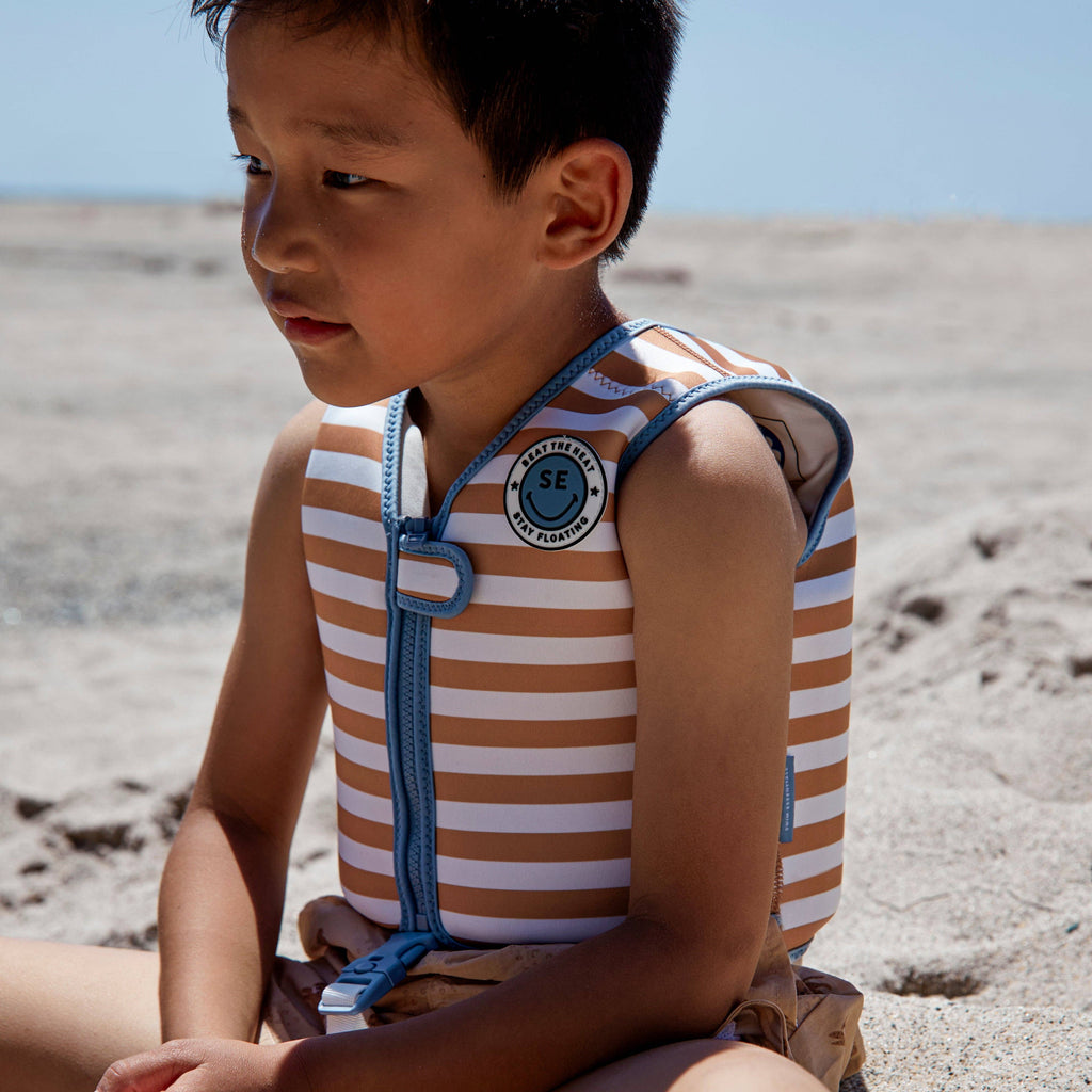 Gilet de natation - Marron/Blanc - Softlines: 2/3 Years