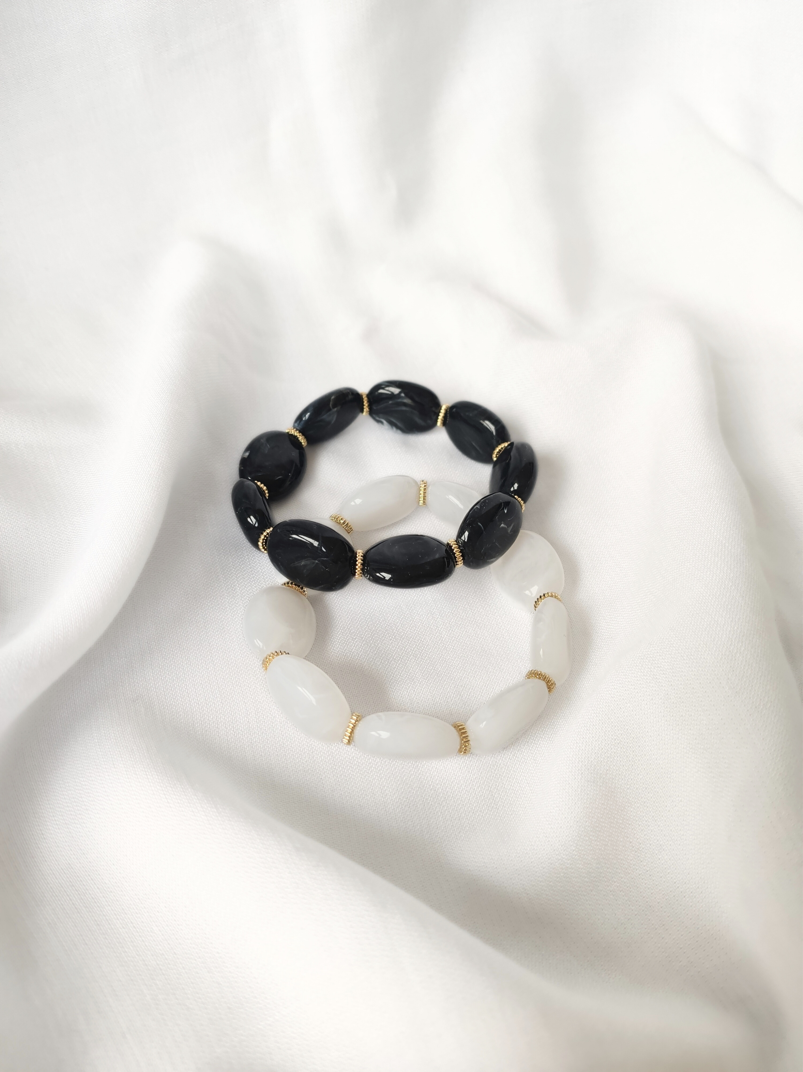 Bracelet JANE: Rose pêche / S/M = 18 cm