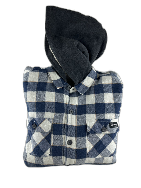 Billabong - Veste surchemise flanelle doublée à capuche à carreaux - taille 14 ans - seconde main