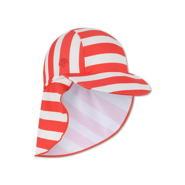 Casquette solaire UV - Beige/Rouge - Rayure côtière: 1/2 ans