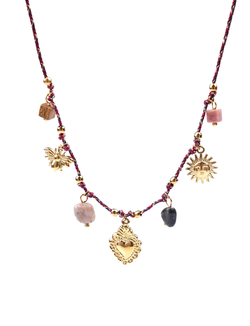 Collier Charm Cœur de Flamme