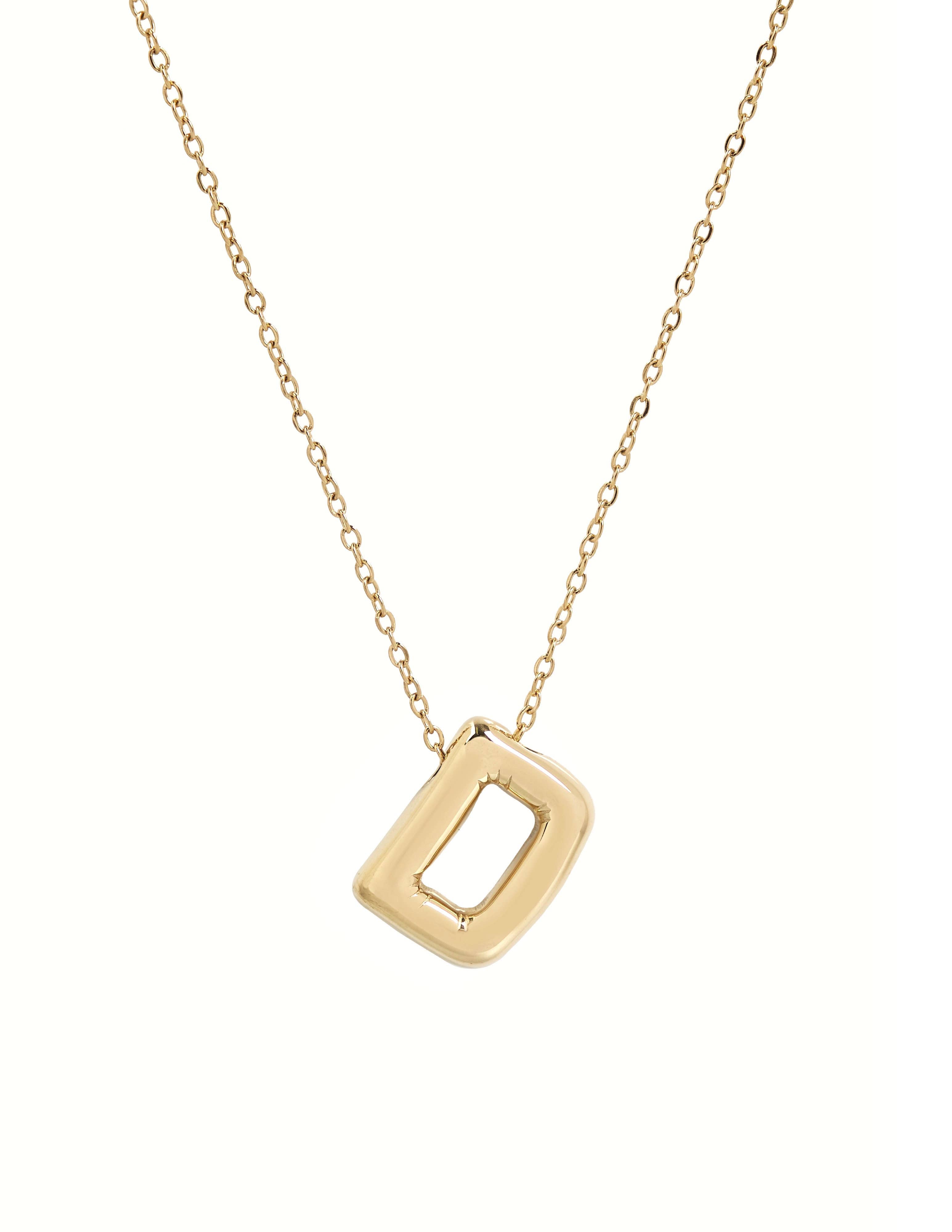 Collier initiale 3D en forme de ballon: J