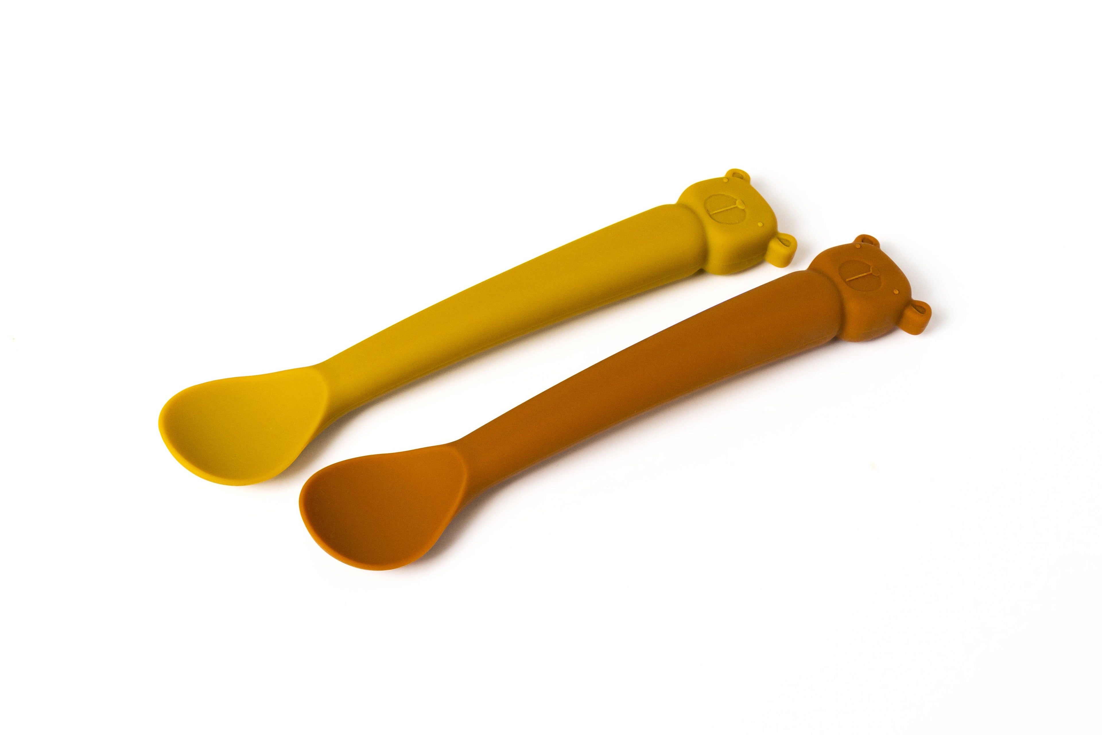 Set de cuillères en silicone: coloris Iceberg/Océan - enfant